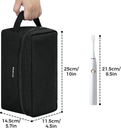 ECOHUB Toiletry Bag for Men Travel Dopp Kit Water Resistant Small Shaving Kit Bag Toiletry Organizer for Traveling, Separate Dry Wet & Toothbrush Pocket, Wide Open (Black-2) in Saudi Arabia