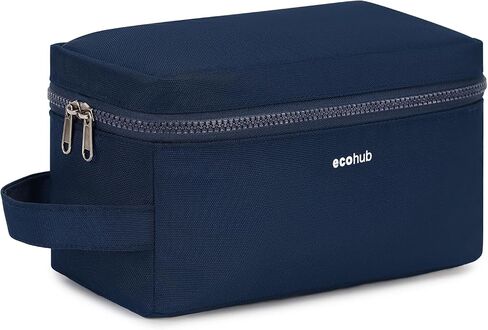 ECOHUB Toiletry Bag for Men Travel Dopp Kit Water Resistant Small Shaving Kit Bag Toiletry Organizer for Traveling, Separate Dry Wet & Toothbrush Pocket, Wide Open (Black-2) in Saudi Arabia