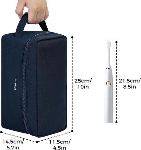 ECOHUB Toiletry Bag for Men Travel Dopp Kit Water Resistant Small Shaving Kit Bag Toiletry Organizer for Traveling, Separate Dry Wet & Toothbrush Pocket, Wide Open (Black-2) in Saudi Arabia