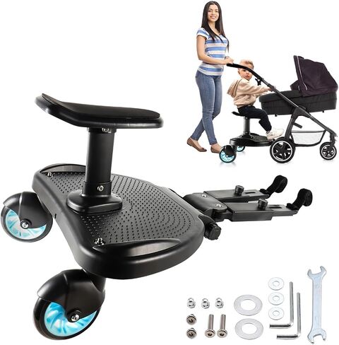 لوحة عربة أطفال عالمية جديدة، لوحة عربة أطفال 2 في 1 - لوحة عربة مقعد قابلة للفصل - ملحق لوحة عربة الأطفال مناسب لمعظم عربات الأطفال، أقصى حمولة 55 رطلاً in Saudi Arabia