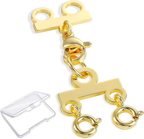 مشابك طبقات للقلادة باللون الذهبي، فاصل للقلادة للطبقات، مشبك متعدد للقلادة، فاصل للقلادة لمنع التشابك in Kuwait