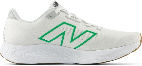 New Balance Men's Fresh Foam 680 V8 Running Shoe, White/Brighton Grey/Kelly Green, 15 Wide in Saudi Arabia