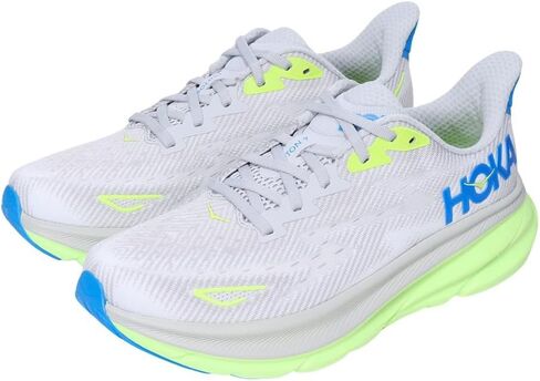 Hoka Men's Clifton 9 Sneaker, Stardust/Electric Cobalt, 9.5 in Saudi Arabia