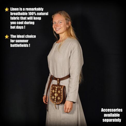 Mythrojan Helga Viking Linen Dress for LARP SCA Renaissance Fair & Reenactment in Saudi Arabia