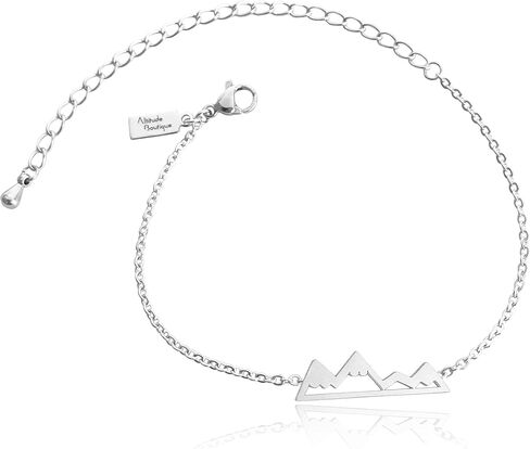 Altitude Boutique Mountain Bracelet, Mountain Jewelry, Snowy Peaks Bracelet for Nature Lovers, Skiers, Hikers, Campers in Kuwait