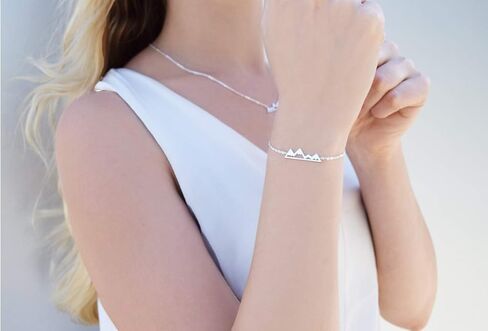 Altitude Boutique Mountain Bracelet, Mountain Jewelry, Snowy Peaks Bracelet for Nature Lovers, Skiers, Hikers, Campers in Kuwait