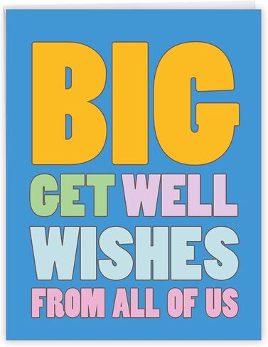 NobleWorks - Big Funny Group Get Well Card (8.5 x 11 Inch) - Jumbo Feel Better Soon from All of Us, Hospital, Sick - Big Get Well Wishes J2721GWG-US in Saudi Arabia