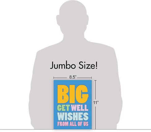 NobleWorks - Big Funny Group Get Well Card (8.5 x 11 Inch) - Jumbo Feel Better Soon from All of Us, Hospital, Sick - Big Get Well Wishes J2721GWG-US in Saudi Arabia