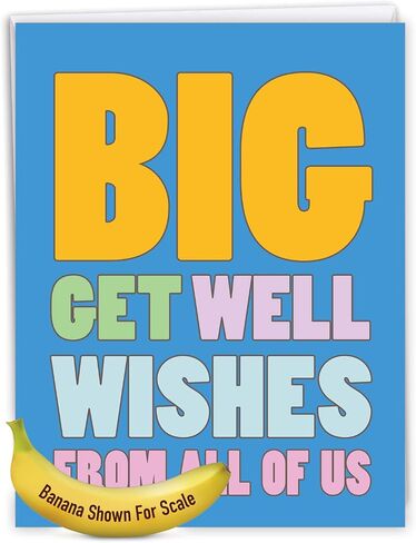 NobleWorks - Big Funny Group Get Well Card (8.5 x 11 Inch) - Jumbo Feel Better Soon from All of Us, Hospital, Sick - Big Get Well Wishes J2721GWG-US in Saudi Arabia