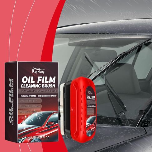 Automotive Oil Film Cleaning Brush, Glass Cleaning Board, Hydrophobic Glass Coating for Windshield Improves Clarity and Visibility-2pc in Saudi Arabia