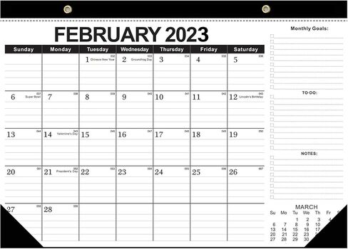 Desk Calendar 2023-2024, 16 Month 2023 Office Desk Calendar/Wall Calendar Combo, 17 x 12 inch, With Orner Protector,Calendar for Planning and Organizing in Saudi Arabia