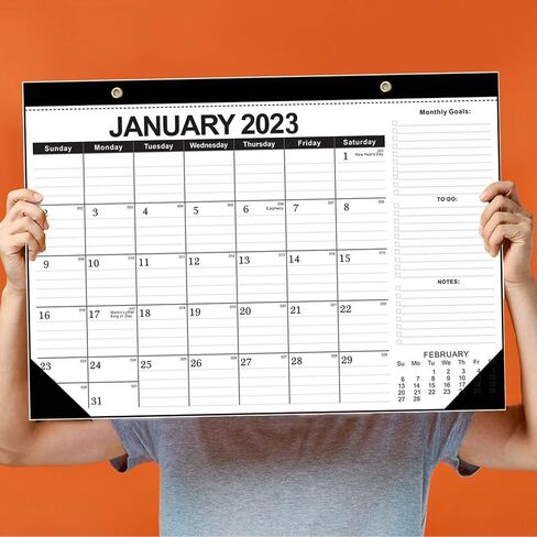 Desk Calendar 2023-2024, 16 Month 2023 Office Desk Calendar/Wall Calendar Combo, 17 x 12 inch, With Orner Protector,Calendar for Planning and Organizing in Saudi Arabia