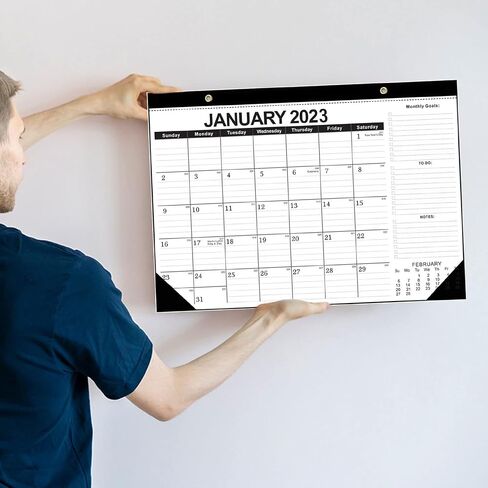 Desk Calendar 2023-2024, 16 Month 2023 Office Desk Calendar/Wall Calendar Combo, 17 x 12 inch, With Orner Protector,Calendar for Planning and Organizing in Saudi Arabia
