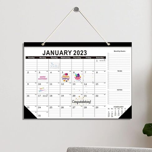 Desk Calendar 2023-2024, 16 Month 2023 Office Desk Calendar/Wall Calendar Combo, 17 x 12 inch, With Orner Protector,Calendar for Planning and Organizing in Saudi Arabia