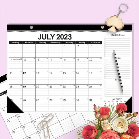 Desk Calendar 2023-2024, 16 Month 2023 Office Desk Calendar/Wall Calendar Combo, 17 x 12 inch, With Orner Protector,Calendar for Planning and Organizing in Saudi Arabia