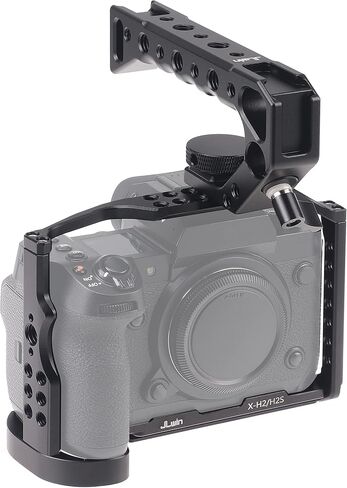 قفص كاميرا Fotga مع فتحة 1/4 بوصة 3/8 بوصة لكاميرا Canon EOS R50 بدون مرآة DSLR لصناعة أفلام الفيديو، متوافق مع مشبك Arca السويسري in Kuwait