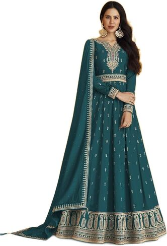 ready to wear Indian wedding Anarkali Gown salwar kameez suit for women 9230 in Saudi Arabia