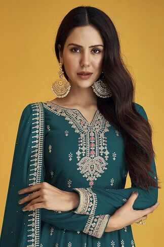 ready to wear Indian wedding Anarkali Gown salwar kameez suit for women 9230 in Saudi Arabia