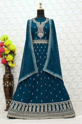 ready to wear Indian wedding Anarkali Gown salwar kameez suit for women 9230 in Saudi Arabia