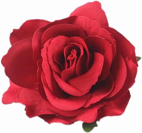 Women's Vintage Elegent Rose Flower Hairpin Hair Clip with Brooch for Party Travel Festivals (Dark Red) in Saudi Arabia