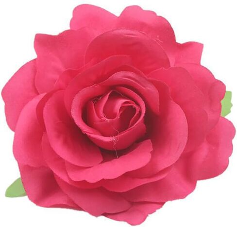 Women's Vintage Elegent Rose Flower Hairpin Hair Clip with Brooch for Party Travel Festivals (Dark Red) in Saudi Arabia