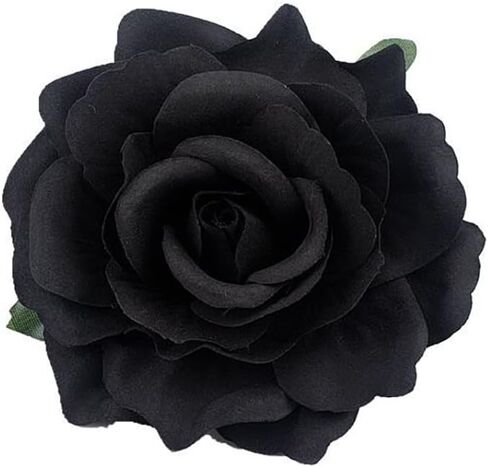 Women's Vintage Elegent Rose Flower Hairpin Hair Clip with Brooch for Party Travel Festivals (Dark Red) in Saudi Arabia