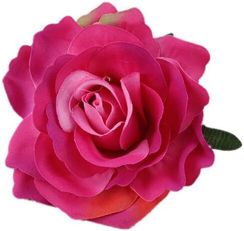 Women's Vintage Elegent Rose Flower Hairpin Hair Clip with Brooch for Party Travel Festivals (Dark Red) in Saudi Arabia