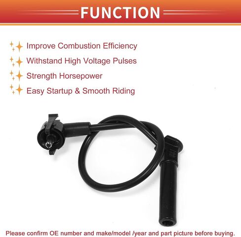 ACROPIX Car Spark Plug Coil Wires الإشعال لفائف تسخير كابل مناسب لـ Ford Explorer 2004-2010 6 Cyl 4.0L SOHC EFI No.3U2Z12259D - حزمة من 6 in Saudi Arabia