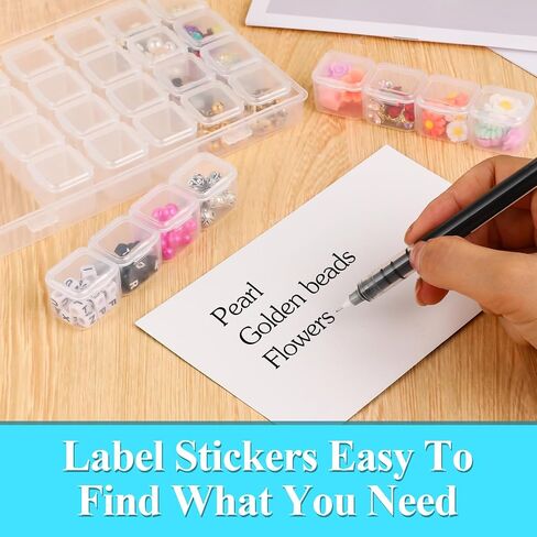 28 PCS Nail Charm Storage, Organizer Bead Storage Containers Mini Clear Boxes with Hinged Lid Bead Box Organizer Plastic Storage Cases Large Rectangle Organizing Box for Jewelry Making Craft Supplies in Saudi Arabia