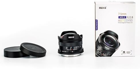 Meike 7.5mm F/2.8 Large Aperture Ultra Wide Circular fisheye Lens Manual Focus Lenses Compatible with Canon EFM Mount Mirrorless Camera in Kuwait