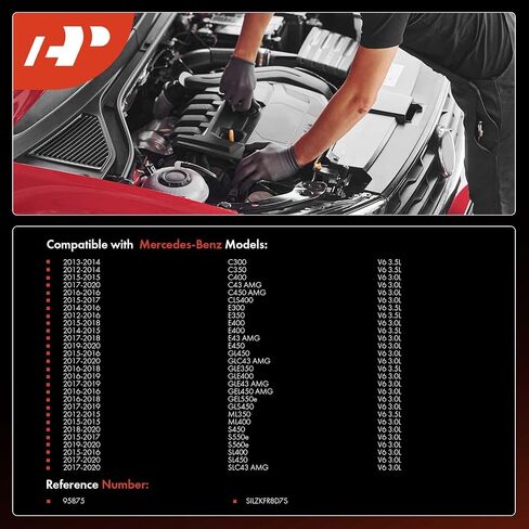 A-Premium Iridium & Platinum Spark Plugs Compatible with Mercedes-Benz C300, C350, C400, C43, C450, E300, E350, E400, E43 AMG, S450, S550e, S560e, GLE350, GL450, GLC43, GLS450, SL400, ML350, Pack of 6 in Saudi Arabia