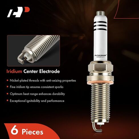 A-Premium Iridium & Platinum Spark Plugs Compatible with Mercedes-Benz C300, C350, C400, C43, C450, E300, E350, E400, E43 AMG, S450, S550e, S560e, GLE350, GL450, GLC43, GLS450, SL400, ML350, Pack of 6 in Saudi Arabia