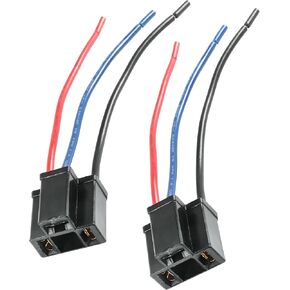 2PCS Headlight Connector,Headlight Harness,Car Accessories H4 Socket Headlight Pigtail,Male/Female Headlight Connector Pigtail,3 Wire Way Waterproof Headlight Wiring Harness for Truck (Female)