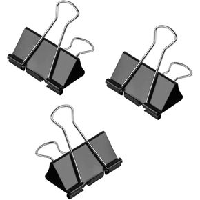 CABAX Extra Large Binder Clips 2-Inch, Big Paper Clamps for Office School Home Kitchen Storage Supplies Black, Pack of 3