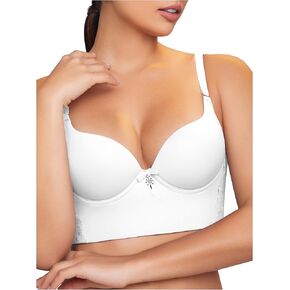 Sonryse C486 Full Cup High Back Supportive Bustier Bra for Women Brasieres Colombianos Levanta Busto Anchos para Mujer