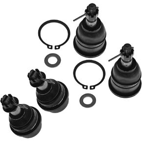 TRQ Front Ball Joint Set Compatible with 99-10 Chevrolet GMC 03-09 Hummer