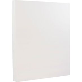 JAM PAPER Extra Heavy Weight 130lb Cardstock - 8.5 x 11 Coverstock - 352 gsm - Natural White Wove Strathmore - 25 Sheets/Pack