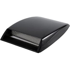 Estink Car Decorative Air Cover Universal, Self Adhesive Car Hood Simulation Decorative Air Vent, Car Air Inlet Air Sticker Cover Cover 25.5 x 18 x 3.3 cm(Black)