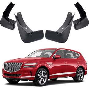 Mudguards Mud Flaps Splash Guards Fenders Compatible with 2021-2024 Genesis GV80 SUV, 4pcs Mud Guard Kit, Black
