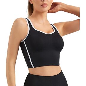 Women Wireless Built-in Padded Sports Bra Comfort Revolution Wireless Bra Wirefree Workout Tank Tops