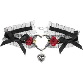 Bow Choker Necklaces for Women Trendy Velvet Cute Kawaii Coquette Bow Necklaces Hanmade Vintage Sweet Romantic Choker Christmas Gift