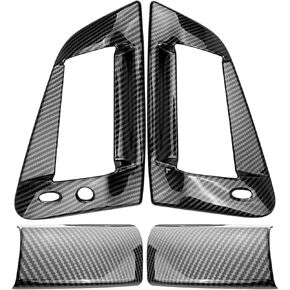 TIKSCIENCE Exterior Side Door Handles Cover Trim Accessories Carbon Fiber Style Fit for Nissan 370Z 2009-2020, 1 Pair