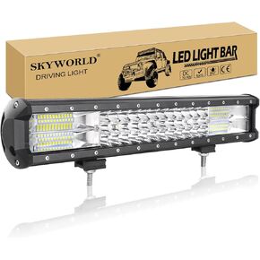 SKYWORLD Triple Row 20 inch LED Work Light Bar 28800 Lumen Spot Flood Combo Beam Off Road Driving Fog Lights Waterproof for Marine Trucks Tractors 4x4 SUV ATV UTV Boat