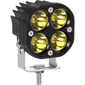 KAWELL 40W LED Fog Light Pods 3000K Spotlight LED Driving Light IP67 Waterproof LED Work Light Pods for Motorcycle Off Road ATV UTV 4X4 SUV Truck Tractor Boat