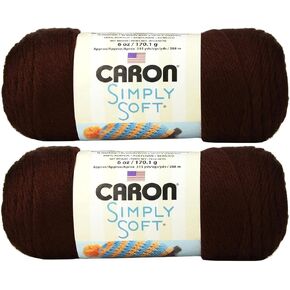 Bulk Buy: Caron Simply Soft Yarn Solids (2-Pack) (Chocolate)