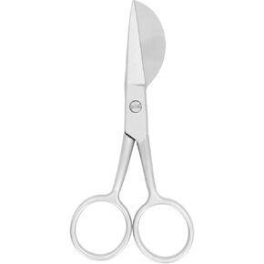 Tufting Carpet Shears, Mini Portable Stainless Steel Duckbill Hairball Trimming Shears Carpet Cutter Tools Double Bent Curved Offset Handle Scissors for Carpet Pile(Silver)