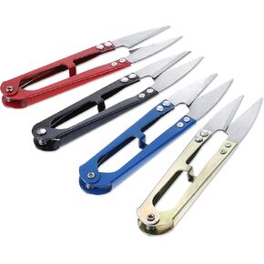 4Pcs Bonsai Pruning Clipper 4.3 Inch Sewing Scissors Yarn Thread Cutter Small Snip Trimming Nipper Mini Thread Scissor Handheld Embroidery Clippers for DIY Knitting Supplies Garden Plant