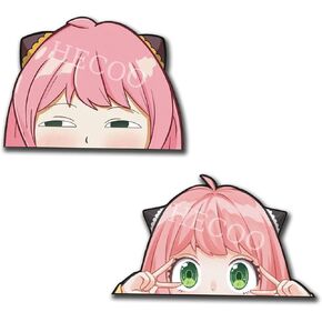 5.51" 2Pcs Anime Car Stickers and Decals Skateboard Vinyl JDM Car Accessories Automotive Personalized Bumper Stickers Windshield Window Decals, Luggage Stickers, Computer Stickers