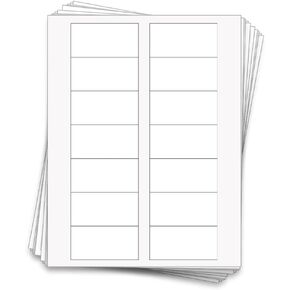 140 Labels for Spice Bottles, 3 x 1.5 inches, 100% Recycled White, 10 Sheets