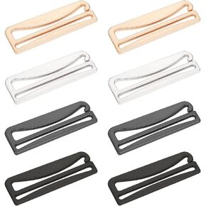 OLYCRAFT 8 Pcs G Hooks Adjusters Buckles Adjustable Zinc Alloy Buckles 2 inch Backpack Luggage Strap Buckle Bra Strap Slider Buckles Webbing Buckle Clip for Backpack Strap Belt Dog Collar - 4 Color